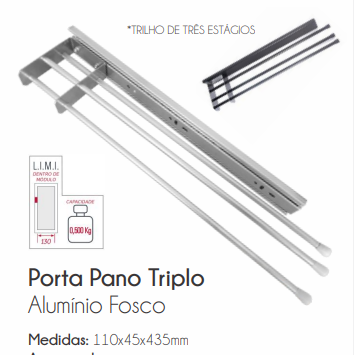 [0000002534969] PORTA-PANO TRIPLO C/ TRILHO 7613