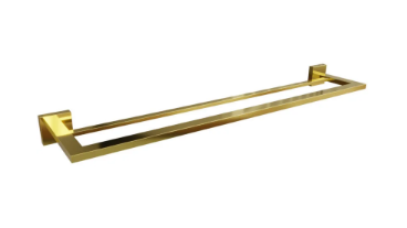 [0000002382325] PORTA-TOALHA DUPLO 600 ETERNA INOX GOLD BRILHO