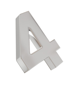 [0000002370239] ALGARISMO "4" IL-CAIXA-10 CM INOX POLIDO