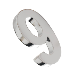 [0000002370611] ALGARISMO "6" IL-CAIXA-20 CM INOX POLIDO