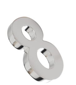 [0000002370670] ALGARISMO "8" IL-CAIXA-20 CM INOX POLIDO