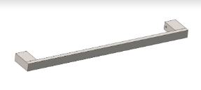 [0000002580086] TOALHEIRO SIMPLES TINA 450MM POLIDO
